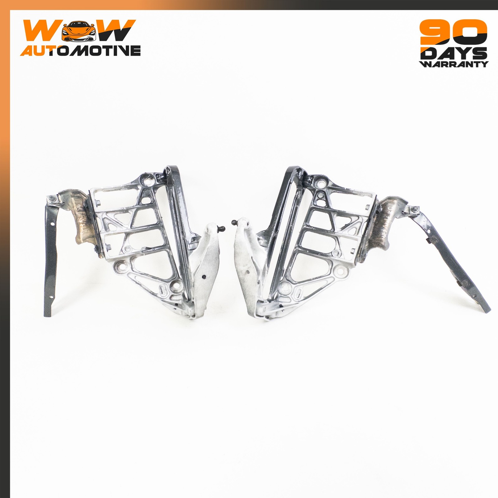 06-16 ASTON MARTIN V8 VANTAGE FRONT LEFT RIGHT HOOD HINGE SUPPORT BRACKET SET OE