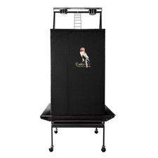 Good Night Bird Cage Cover for Large Bird Cage with PlayTop Patented ,Black 68"