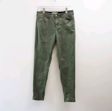 Democracy Olive Green High Rise "Ab Technology" Skinny Pants 10 28" Inseam