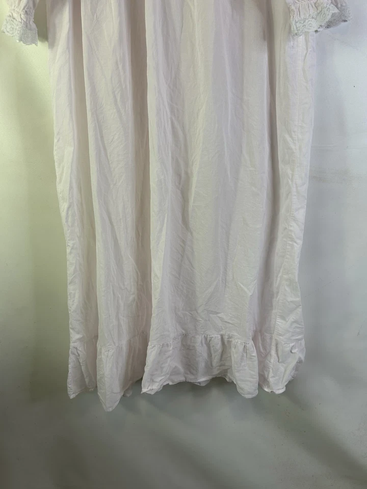 Camisón vintage años 90 para mujer grande de encaje de algodón con volantes Primitive Country Foto 2 de 4