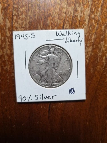 1945-S WALKING LIBERTY SILVER HALF DOLLAR  ~ VF  ~ NICE COIN ~ 90% SILVER