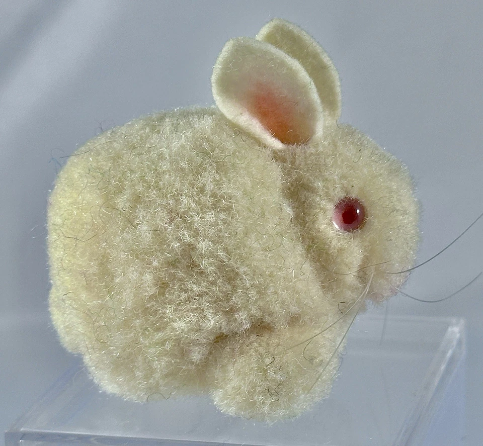 Steiff Mini Wool Albino White Bunny Rabbit Pom Pom 4cm Smallest Size Rare - Image 2 of 4