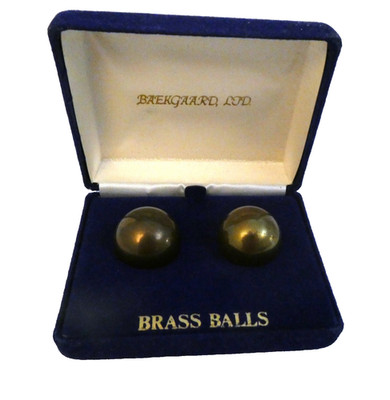 Vintage Brass Balls in Jewelry Box By Baekgaard, Ltd USA.