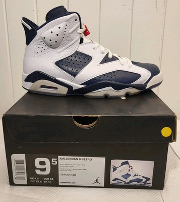 Air Jordan 6 Retro Olympic 2012 White Midnight Blue Red - Gr.: 43   