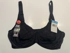 NWT Lilyette By Bali Minimizer Underwire Bra O428 Black 36C