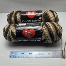 Lot of 3 Red Heart Super Saver Yarn Platoon 5oz/236yds