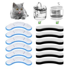 8Pcs Cat Water Fountain Replacement Filter Element Activated For Pet Auto Feeder