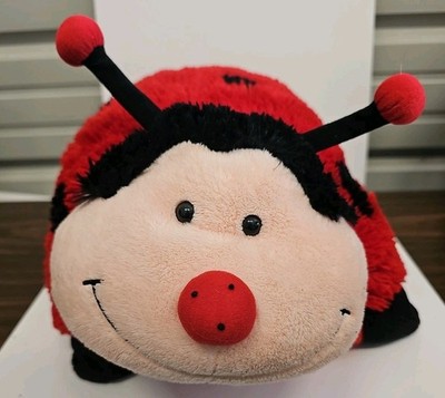 Pillow Pets Ms. Ladybug 18  Red & Black Soft Stuffed Folding Plush 2010 Original