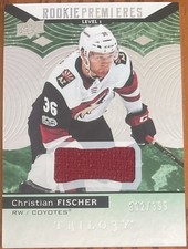 2017-18 Upper Deck Trilogy Green Rookie Jersey Christian Fischer #51 #’d 302/399