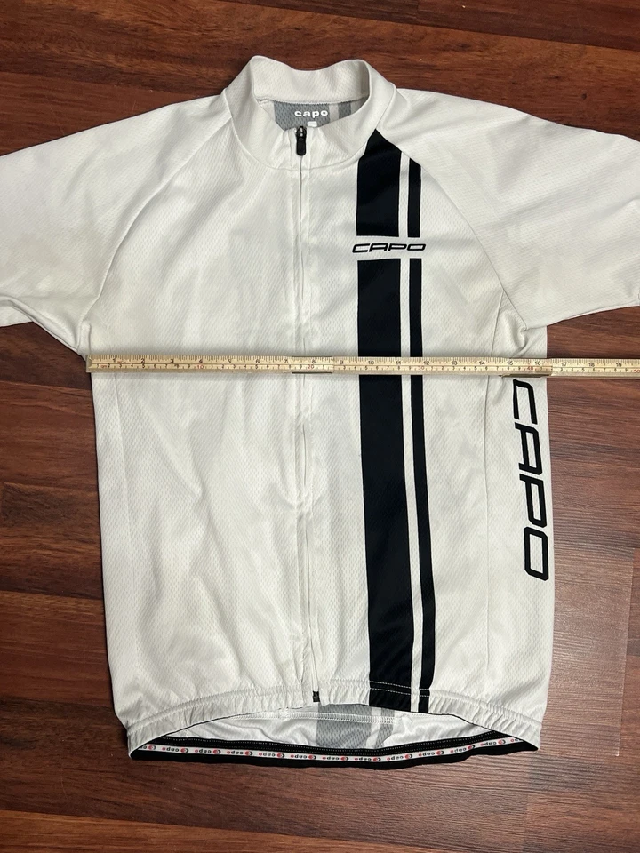 Capo Cycling Jersey Men’s XL White Black Full Zip - Image 4 of 4