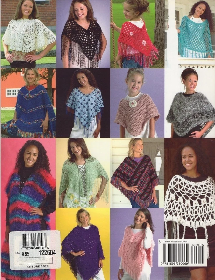 2004 Crochet Poncho Panache Annies Attic 874532 - Image 2 of 2