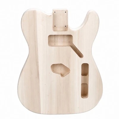 Corps de Guitare Électrique En Paulownia Non Fini pour Bricolage, Bricoleurs - Photo 1/4