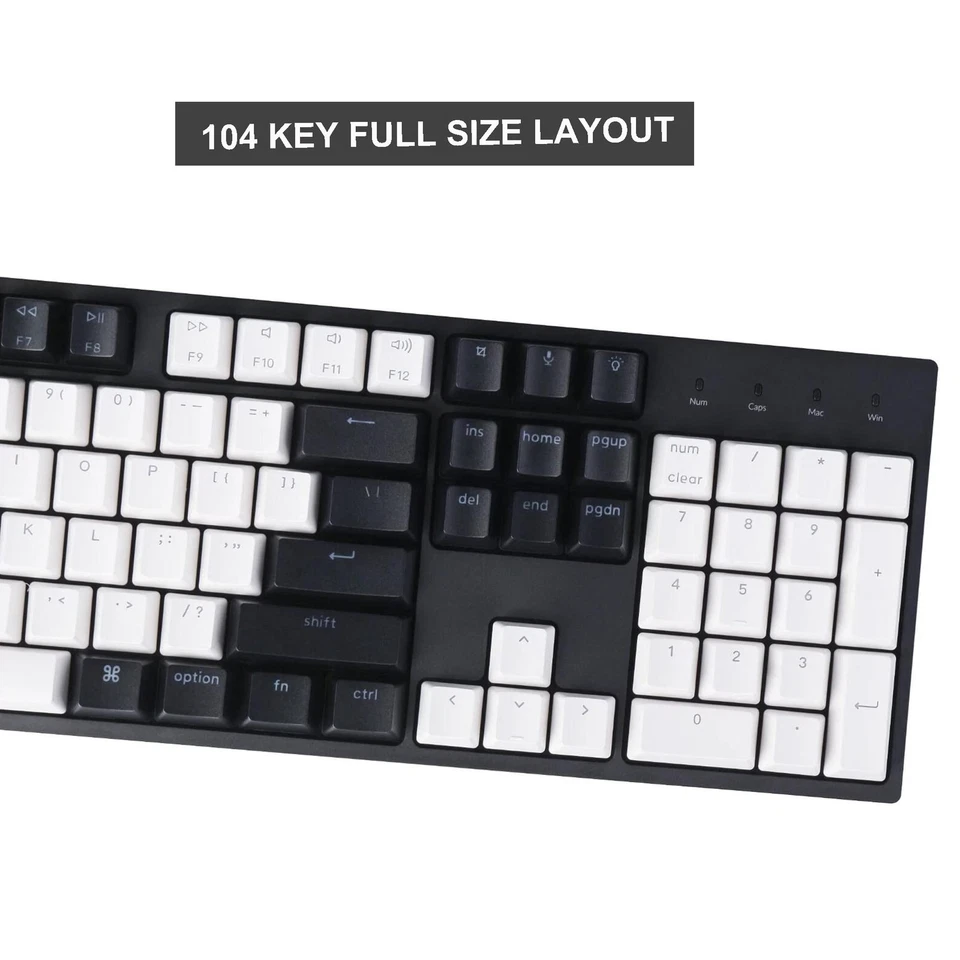 C2 104 Keys Full Size Wired Mechanical Keyboard for Mac Windows, Hot-swappabl... - Image 4 of 4