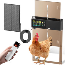 Solar Automatic Chicken Coop Door   Remote, Timer, Light Sensor, LCD, Anti  Pinch
