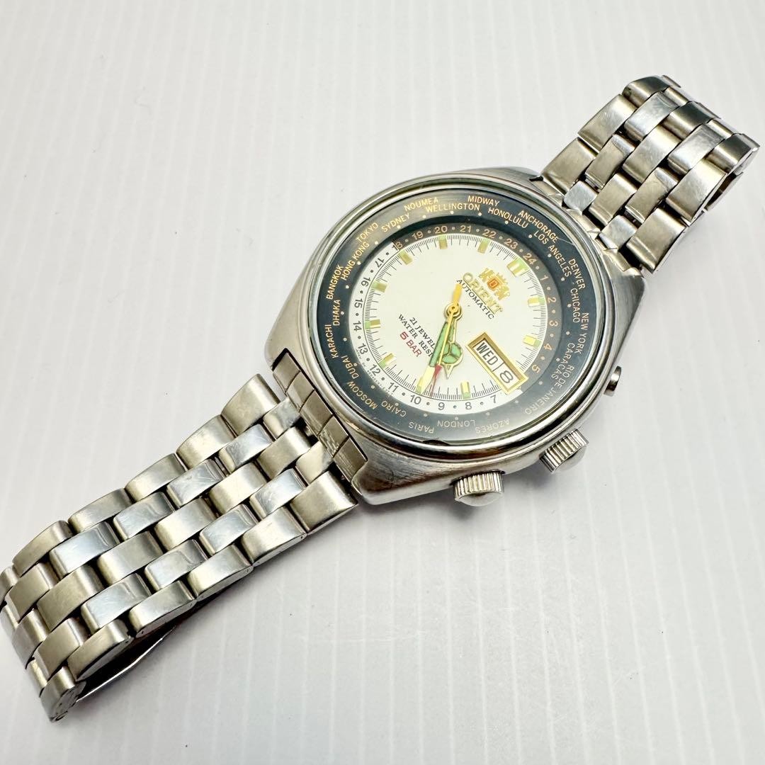 ORIENT World Time Automatic Watch Day Date Model … - image 8