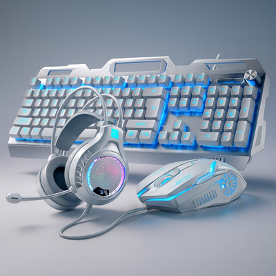 RGB 3 in 1 Gaming Keyboard + Mouse + Headset Combo   104 Key Backlit Keyboard