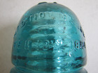 Vintage Green Glass Insulators H.G. CO. and W. BROOKFIELD Pair Lot of 2 Antique — photo 9