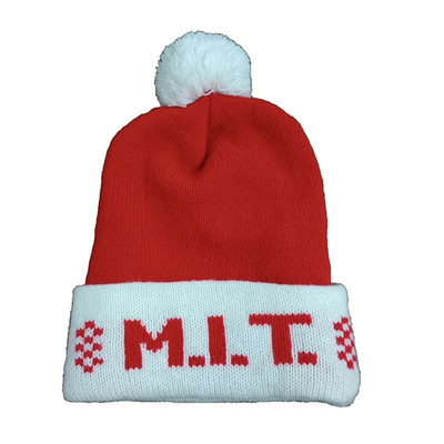 MIT MASSACHUSETTS INSTITUTE OF TECHNOLOGY Winter Hat Tassle Beanie 80s VINTAGE