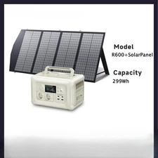 Portable Power Station with Portable SolarPanel (option) Pure Sine Wave 299Wh