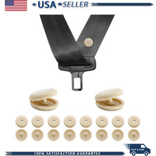 Seat Belt Button Stop Kit 10 Sets Beigecolor Beige