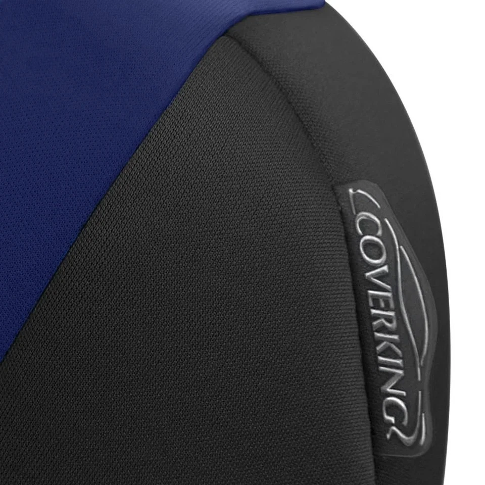 For Volkswagen Passat 99-05 Neosupreme 2nd Row Black & Blue Custom Seat Covers Foto 4 de 4