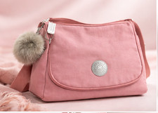 Bolso Bandolera Kipling 4BY Rosa Nupcial Rosa con Dije de Mono Nuevo con Etiquetas