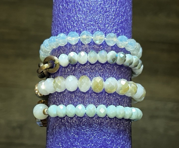 Beautiful Garden Party Stackable Beaded Stretch B… - image 4