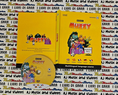 Buch Libro + DVD BBC MUZZY 14 VOKABELN TEIL 2 mehrsprachiger Sprachkurs (A15)
