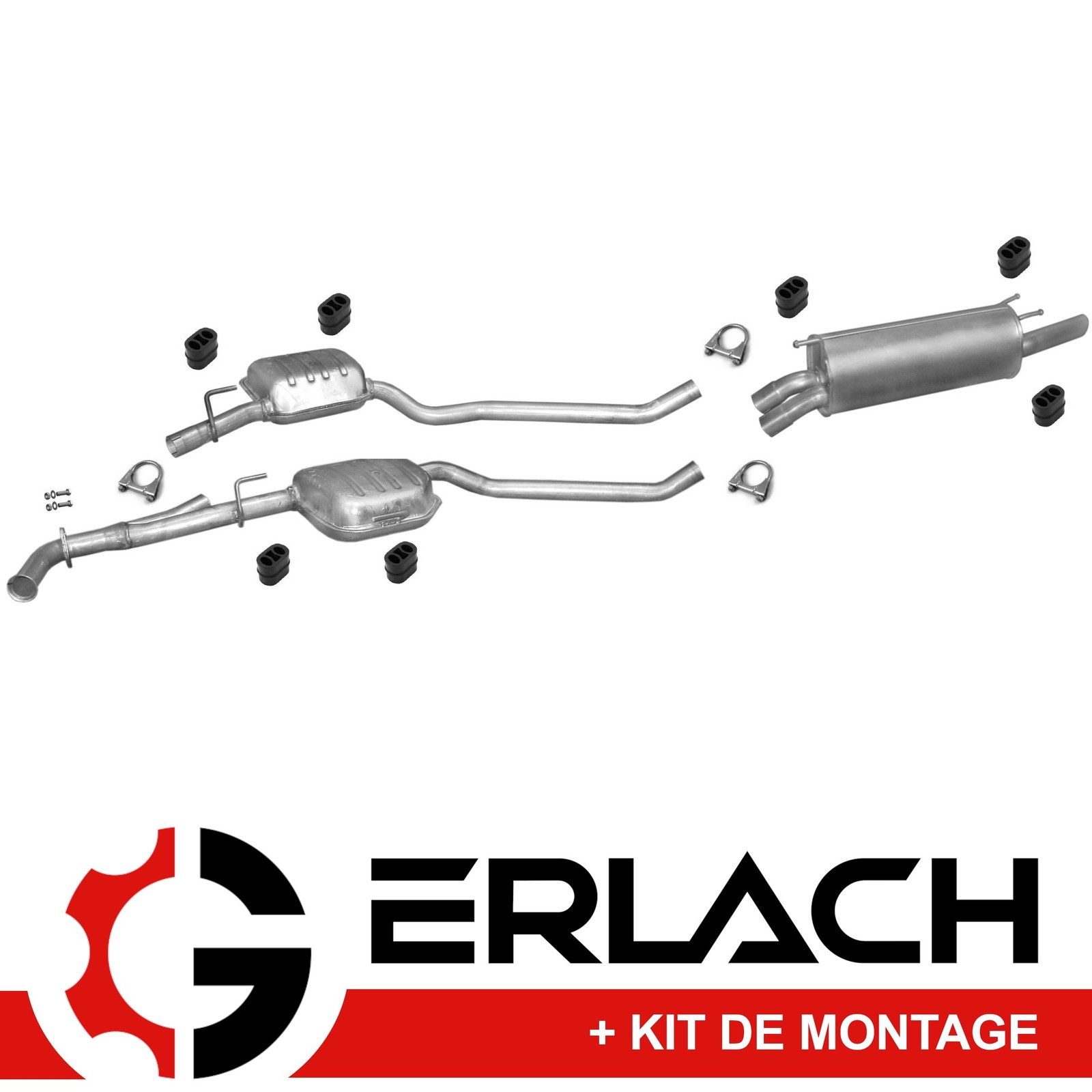 Silencieux d'échappement premium pour Opel Omega B Break 2.2 16V 171 : Finition Acier