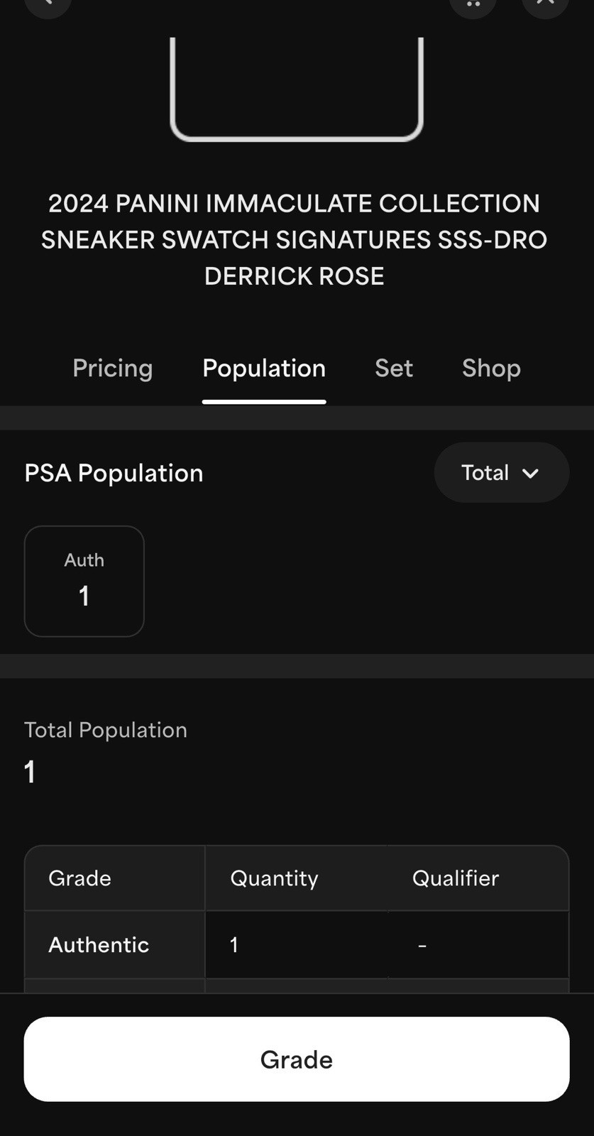 24-25 Panini Immaculate Derrick Rose Sneaker Auto Patch 01/15 Jersey Match SSP⁠ view 5