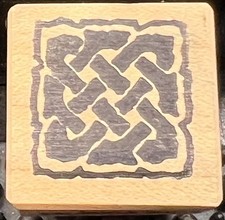 Celtic Knot Square Rubber Stamp Irish TOOMUCHFUN ST PATRICK  S Day wood mounted