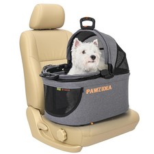 Portable Small Dog Crate for Car Travel Up to 33lbs, No-Zip Canopy