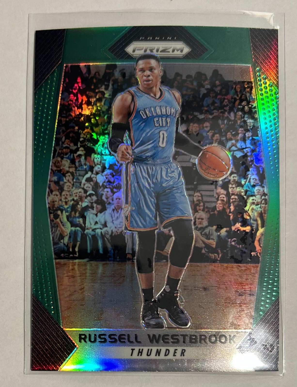 2017-18 Panini Prizm #261 Russell Westbrook Prizms Green