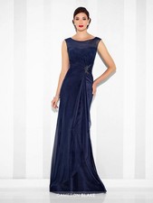 Cameron Blake 117601 Mother bride dress MOB Mothers Groom NWT Navy sz 12 NEW NWT