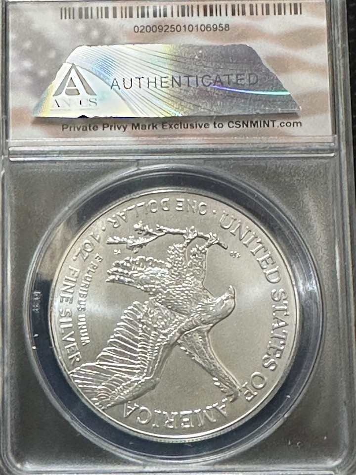 2025 W Silver Eagle MS 70 RARE 40TH Anniversary Privy Ready To Ship