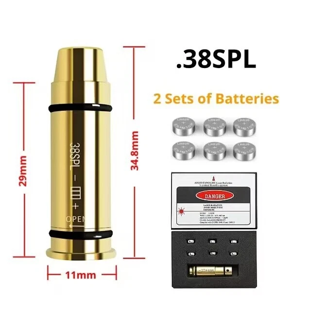 .40SW 45ACP 38SPL 380ACP 9mm Training Bullet Red Dot Laser Cartridge Dry Fire - Image 4 of 4