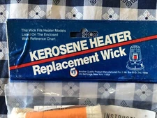 Vintage Kerosene Heater Wick-Mr Bar-B-Q,1990,Chart Lists Brands It Fits