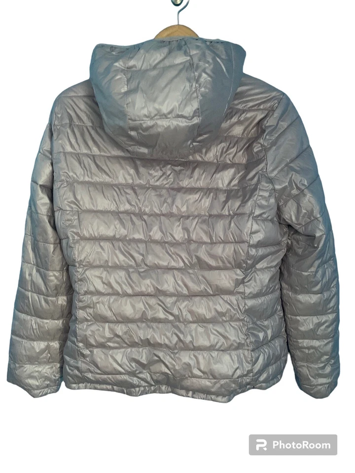 Andrew Marc Reversible Puffer Polar Chaqueta Abrigo Gris Lavanda Talla M Foto 2 de 4