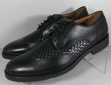 202365 SP50 CARLSON WINGTIP MEN'S SHOES SIZE 9 M BLACK LEATHER JOHNSTON & MURPHY