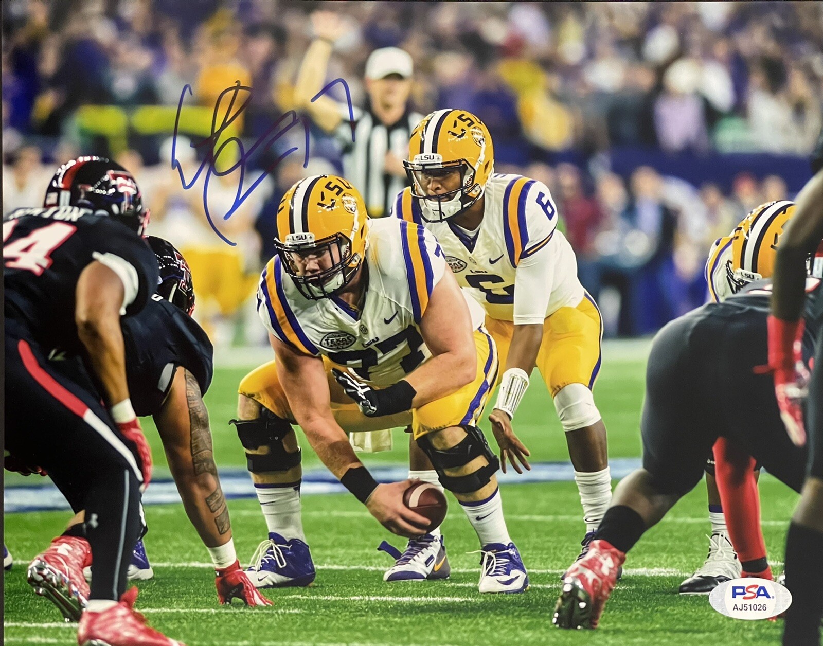 Ethan Pocic Signed Autographed Lsu Tigers Seahawks 8x10 Photo PSA/DNA 