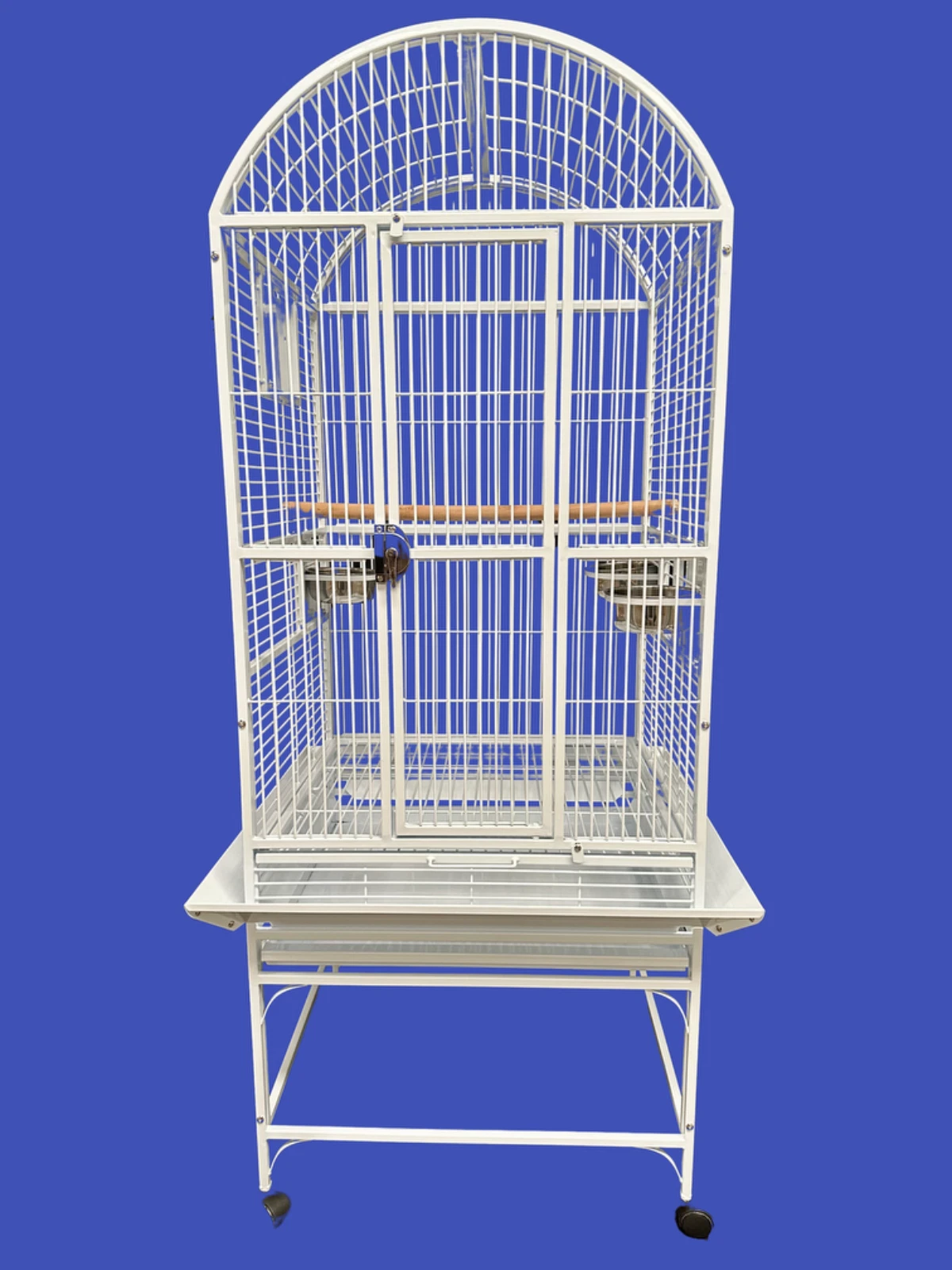 Parrot-Supplies Michigan Dome Top Premium Parrot Cage - White
