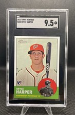 2012 Bryce Harper Topps Heritage High Number Rookie Card H650 - SGC 9.5 MINT+