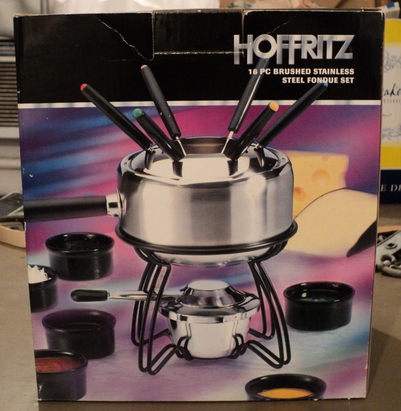HOFFRITZ 16 Pieces Stainless Steel Fondue Set Includes 6 Fondue Forks NIB