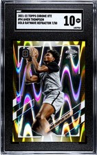 2021-22 TOPPS CHROME OVERTIME #94 AMEN THOMPSON GOLD RAYWAVE 07/50 SGC 10 GEM MT