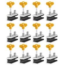 Window Locks,12 Sets Sliding Security Window Lock with Key for Vertical