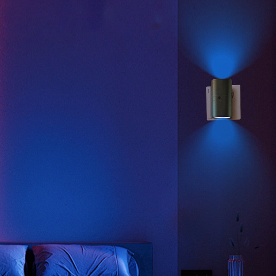 Shine Up and Down Night Light 0-100LM US Plug Night Light 3000K Wall ...