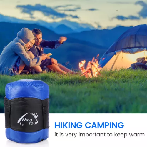 Camping Schlafsack Mumien Schlafsack Outdoor Winter Daunenschlafsack Feldbett DE - Bild 8 von 24