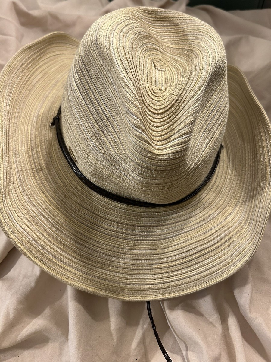 The Scala Collection Sun Hat Straw Wide Brim One Size Natural Fiber Beach  Travel