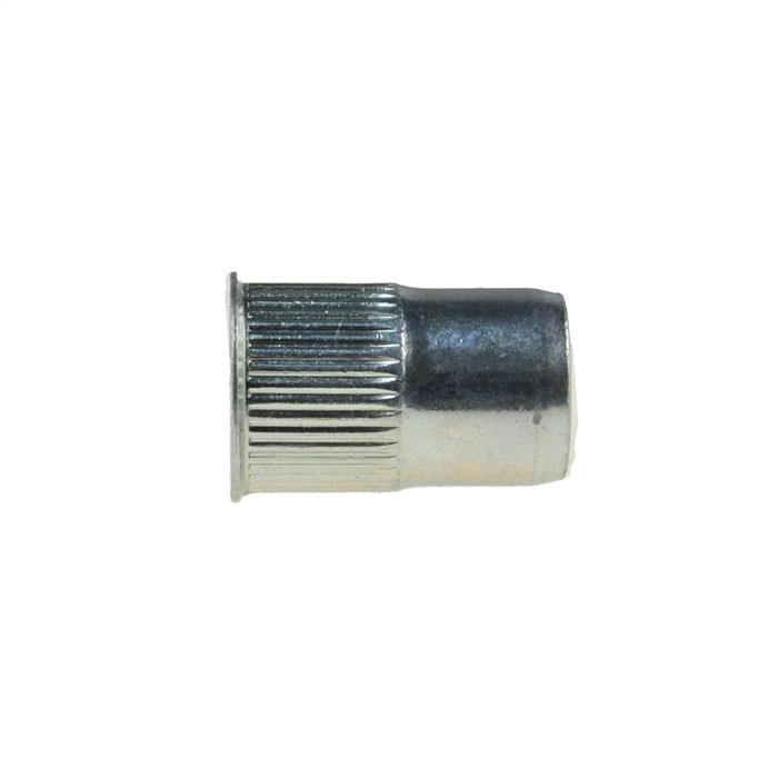 50-Pack M5 Large Flange Nutserts - Clear Zinc Plated Steel Rivet Nuts For Secure Fastening