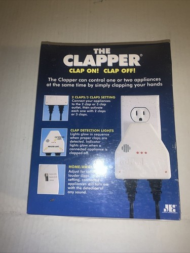 The Clapper Wireless Sound Activated On/Off Light Switch Clap Detection New S26